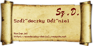 Szádeczky Dániel névjegykártya