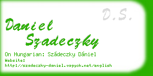 daniel szadeczky business card